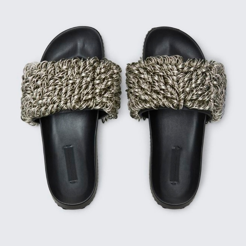 ❌SOLD❌Alexander Wang's black leather sandals - Picture 2 of 7
